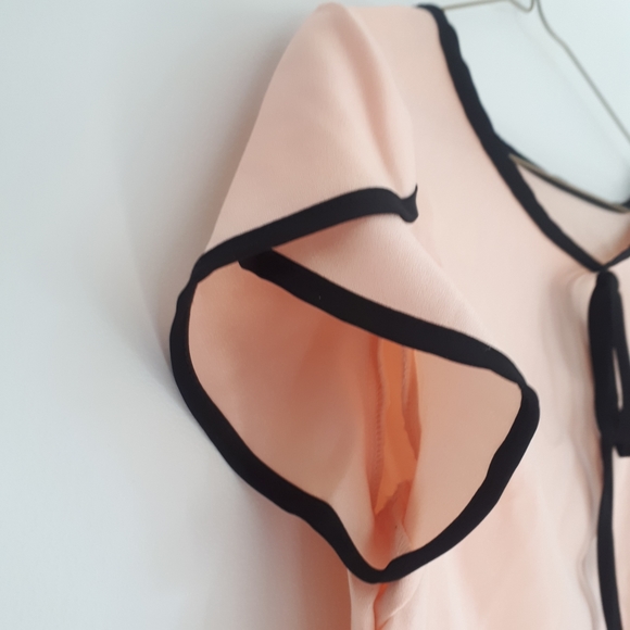 Peachy Pink Short Sleeve Blouse - Picture 5 of 5